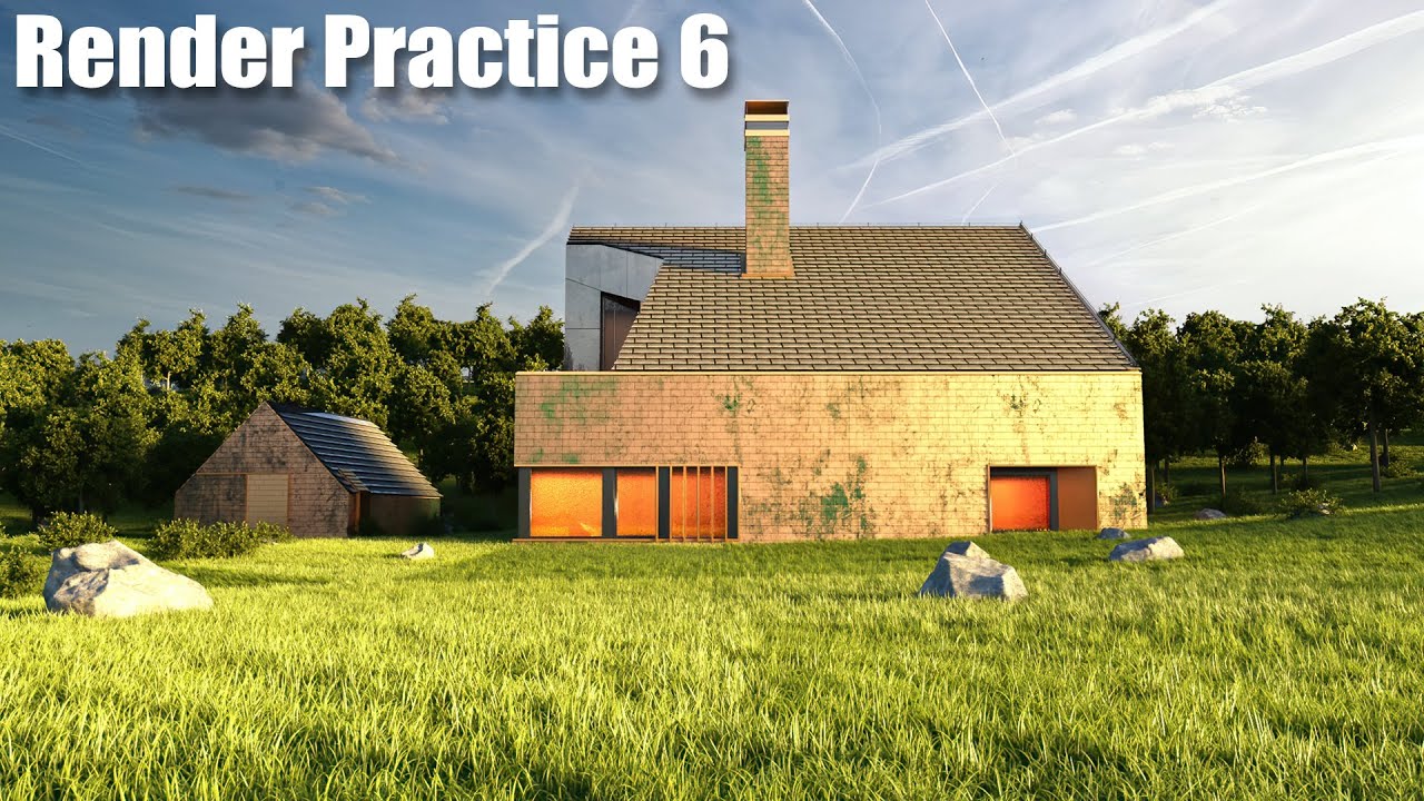 Cedar House | SketchUp & Vray Exterior | Render Practice 6