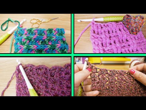 Häkeln | Vier schöne Häkel Muster | Einfache & schnelle Idee für den Winter