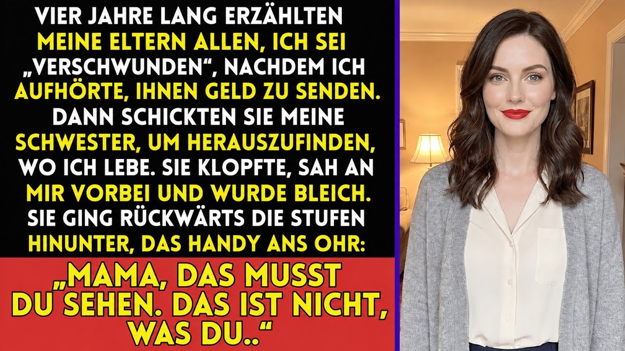 Als meine Eltern meine Schwester schickten, meine Haustür zu fotografieren, stand ihre „tote“ Tocht