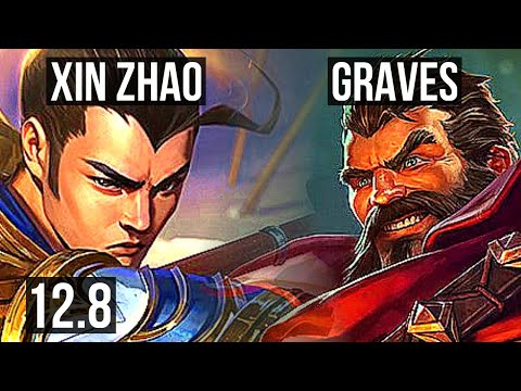 XIN vs GRAVES (JNG) | 12/2/8, Rank 9 Xin | NA Challenger | 12.8