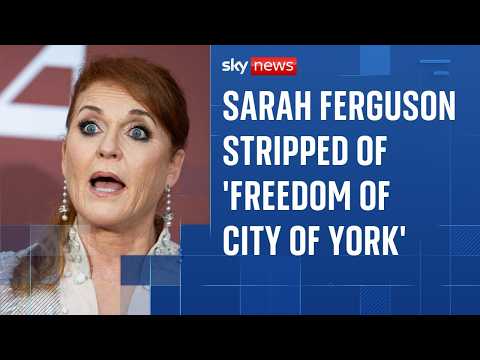 Sarah Ferguson stripped of 'freedom of York' over ties to Jeffrey Epstein