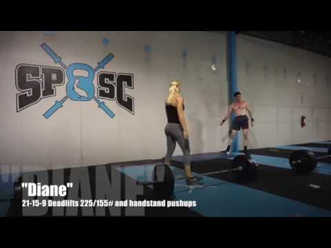 Nicole does CrossFit benchmark WOD "Diane"
