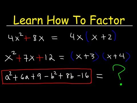 Factoring Trinomials & Polynomials, Basic Introduction - Algebra Video