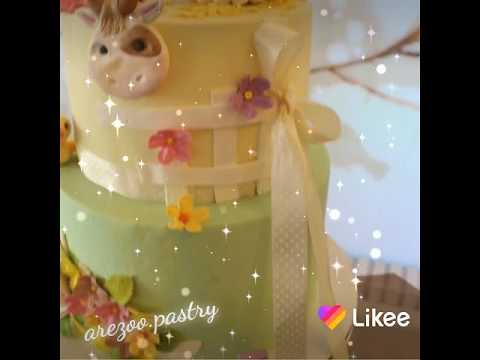 کیک فوندانت حیوانات مزرعه farm animal cake fondant