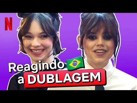 Elenco de Wandinha REAGE a dublagem | Wandinha | Netflix Brasil