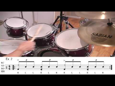 Tiger Bill Video Lesson: Fast Jazz Ride Triplet Fill-Ins — Part 2