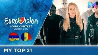 Eurovision 2018 - MY TOP 21 (so far)