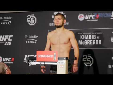 UFC 229: Khabib Nurmagomedov official weigh in