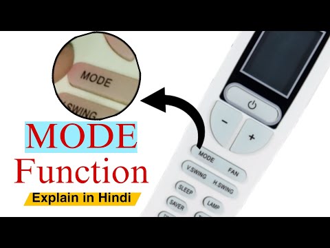 Explain MODE Function in Voltas AC Remote control in Hindi | Voltas AC Remote Control Operation 2023