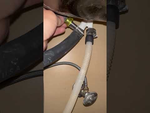 Water leaks above sink when dishwasher runs