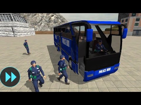 US Police Bus Coach Driving Simulator#6 - Offroad Police Soldier Transporter Bus Android Gameplay