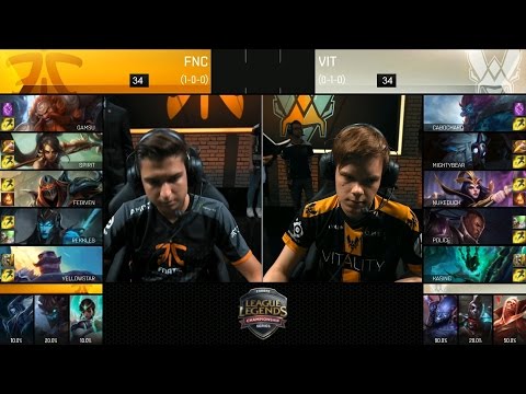 VIT vs FNC Highlights - VITALITY vs FNATIC Game 2 EU LCS Week 1 Summer 2016