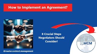 8 Crucial Steps Negotiators Should Consider: How to Implement an Agree