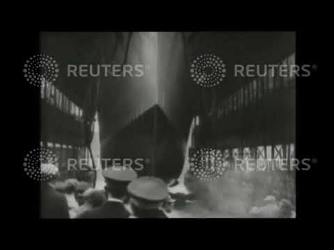 1928 FRANCE / TRANSPORT: French cruiser 'Colbert' launched