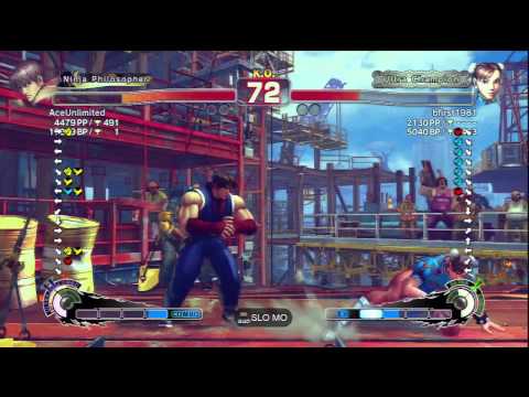 AceUnlimited (Guy) Vs bfirst1981 (Chun Li) SSF4 AE Ranked Matches - PSN