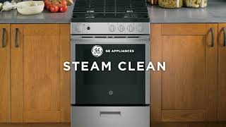 GE 24" Steam Clean Free-Standing/Slide-in Gas Range Stainless Steel JGAS640RMSS Picture