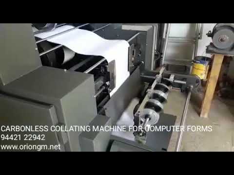 Carbonless Collating Machine For Computer Forms