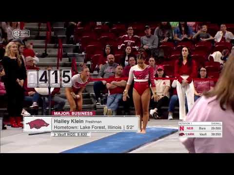 Hailey Klein Near-Perfect 9.975 Vault Arkansas vs Nebraska 3-15-24
