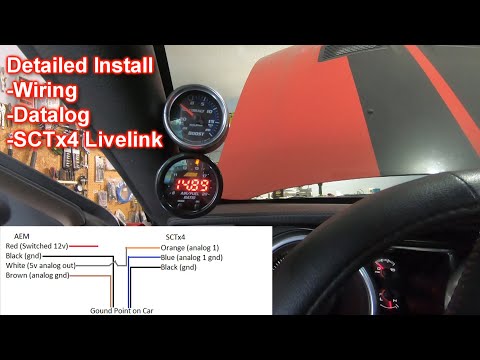 AEM X Series Wideband Install | Analog wiring for SCT x4 | Livelink Gen II | 2007 GT500 | 30-0300