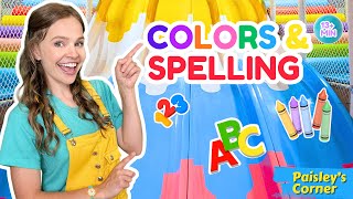Learn Colors & Spelling at Indoor Playground | Toddler Learning Video | Educational Video for Kids