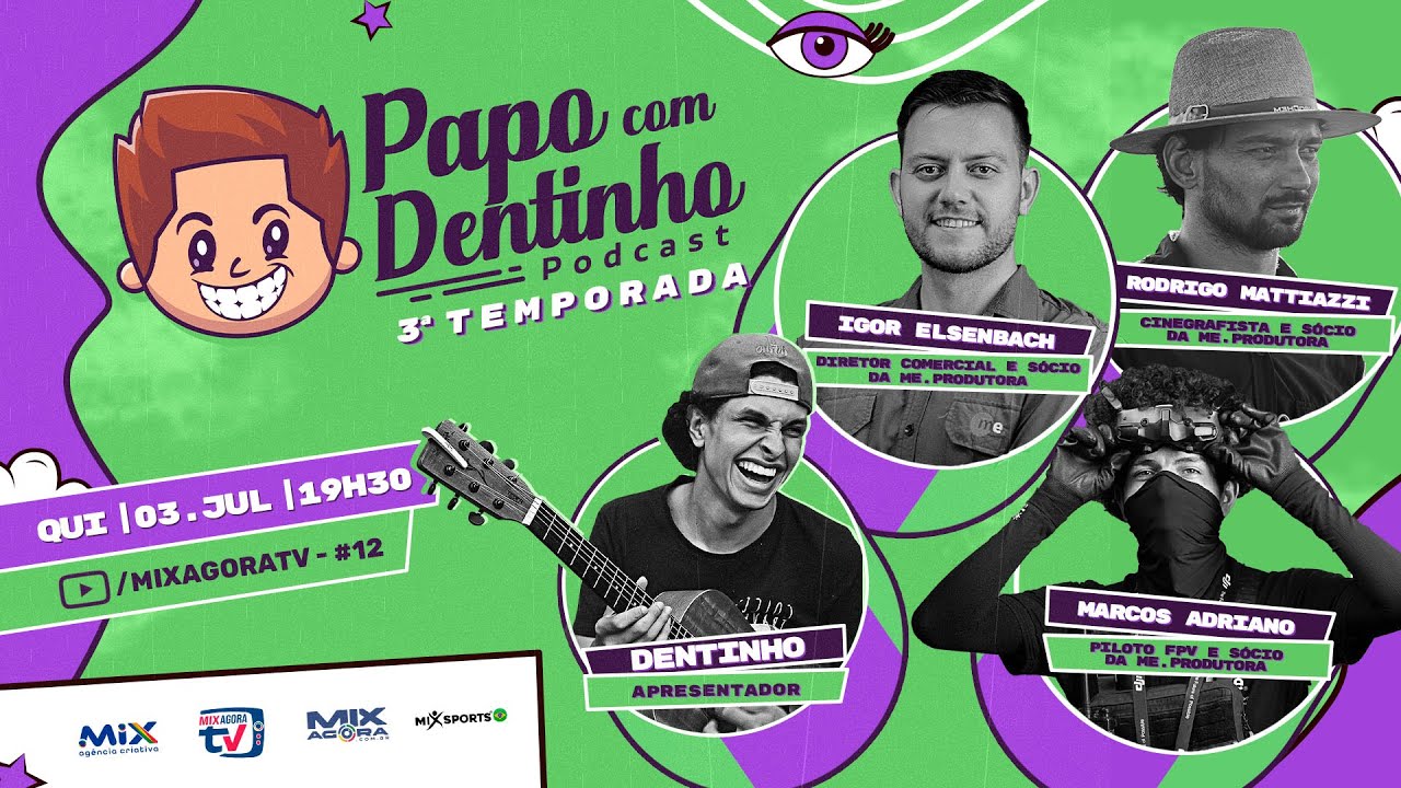 Podcast Papo com Dentinho - Igor, Rodrigo e Marcos ME.Produtora - #12