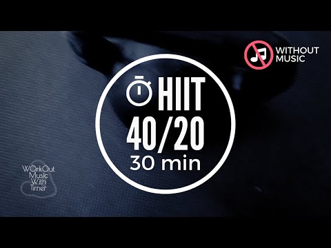 Interval Timer Without Music - HIIT 40 sec Work / 20 sec Rest | 74