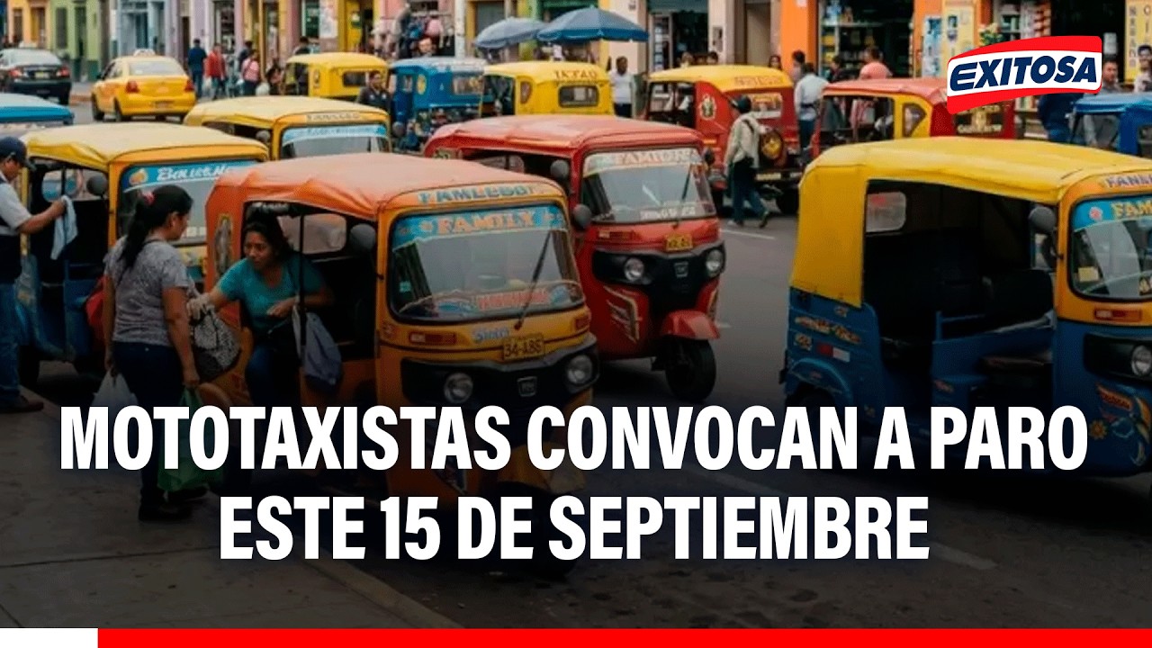 🔴🔵 Mototaxistas convocan a paro este 15 de septiembre y piden diálogo con el Gobierno