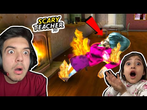 DELİ ÖĞRETMENİ YAKTIK!!! 😱 - Scary Teacher 3D@ElifAselTV01