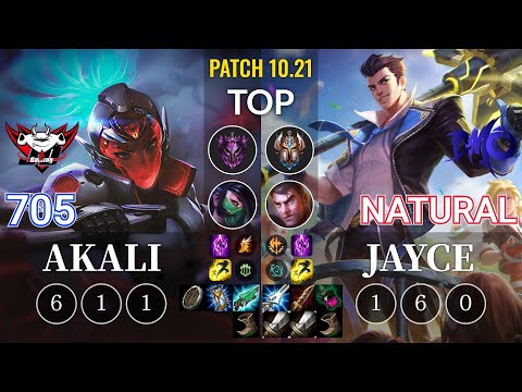 JDG 705 Akali vs DMO Natural Jayce Top - KR Patch 10.21