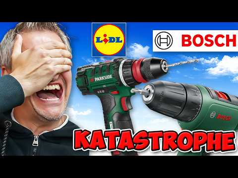 LIDL gegen BOSCH - 10,-€ PARKSIDE vs Bosch Akkuschrauber Test | Werkzeug News 297