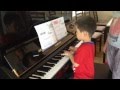 Aidan First Time Play Piano