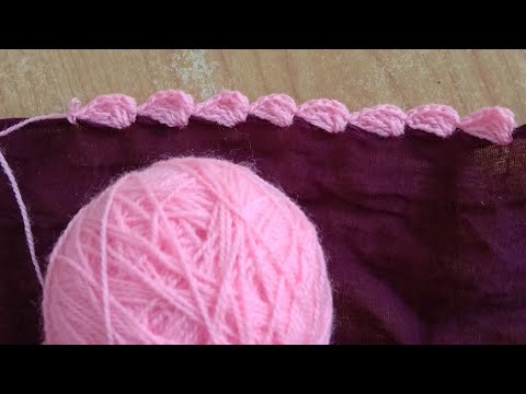 Very easy dupatta neck / sleeve for crochet border lace design | Hindi | Anjumknitting |