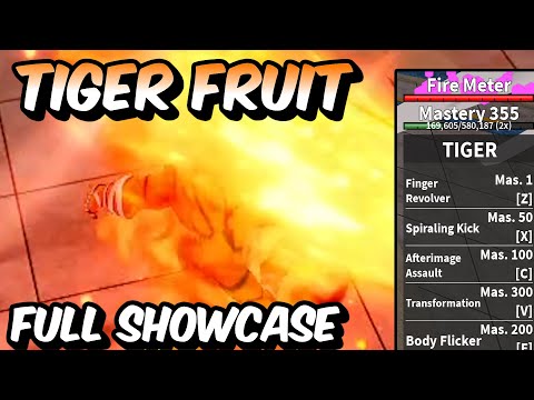 NEW Tiger Fruit FULL SHOWCASE! | Blox Fruits Tiger Rework Fruit Full Showcase & Review
