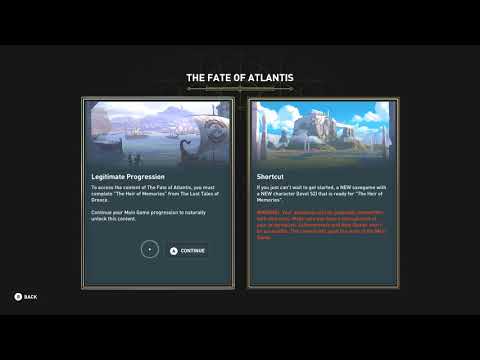 how to activate atlantis dlc from menu - ac odyssey - shortcut xp vs legitimate progression