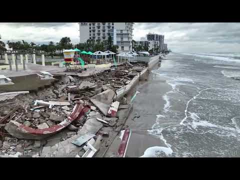 Drone Video Showing Catastrophic Damage To Daytona Beach, FL - 11/10/2022