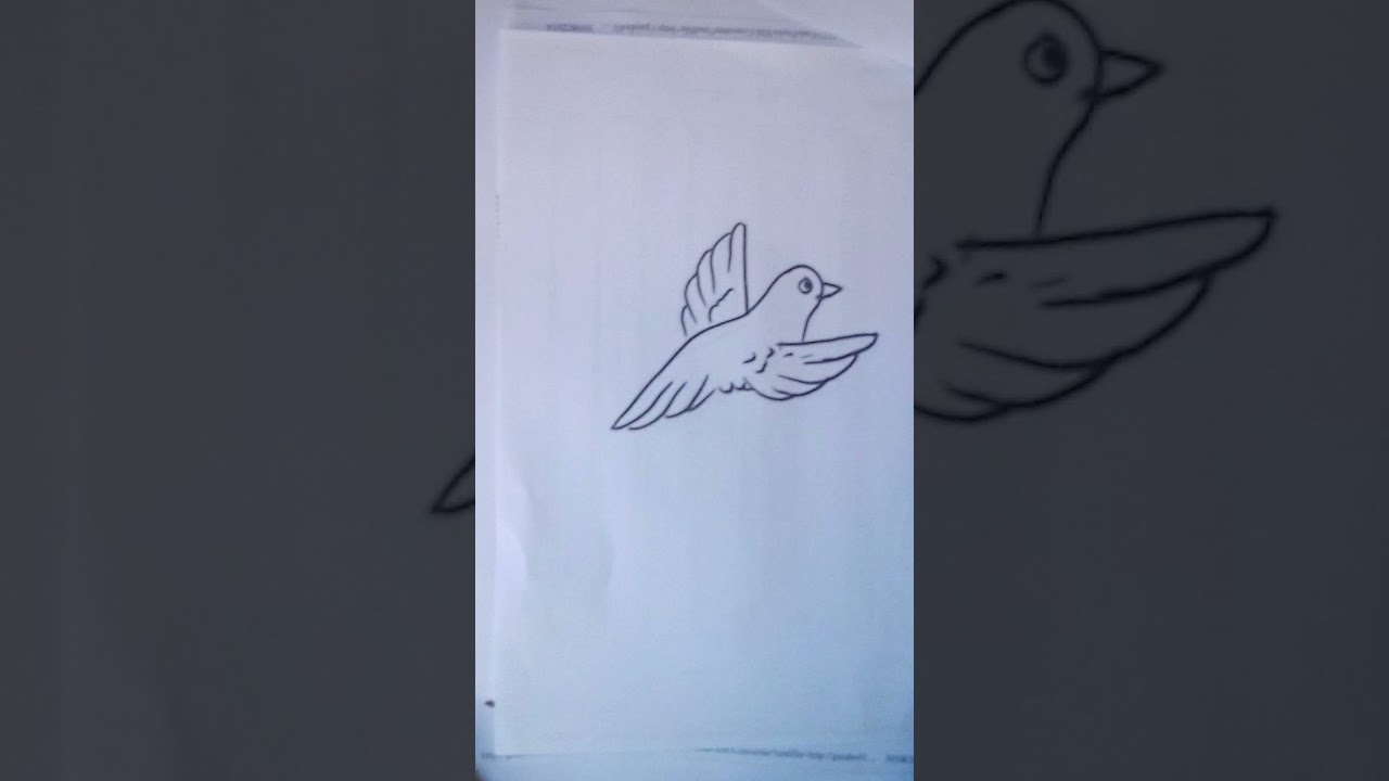 MENGGAMBAR BURUNG TERBANG DARI ANGKA 1#Shorts