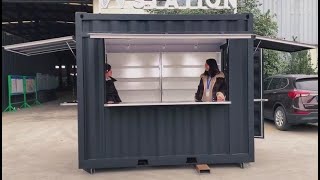 Container shop with open up sales windows