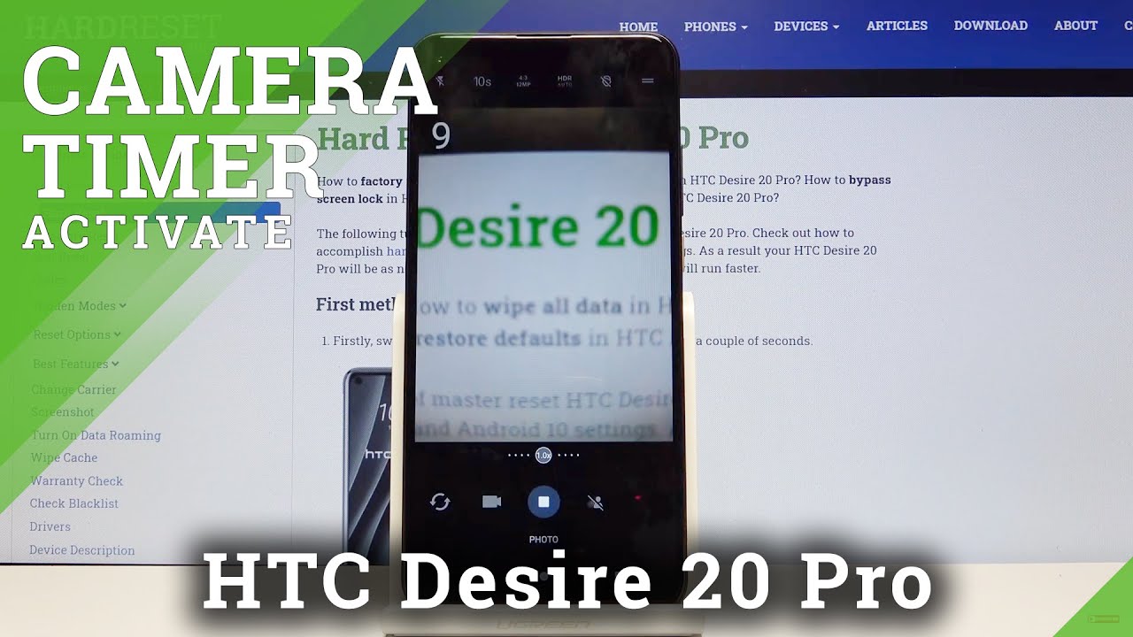 How to Set Up Camera Timer on HTC Desire 20 Pro