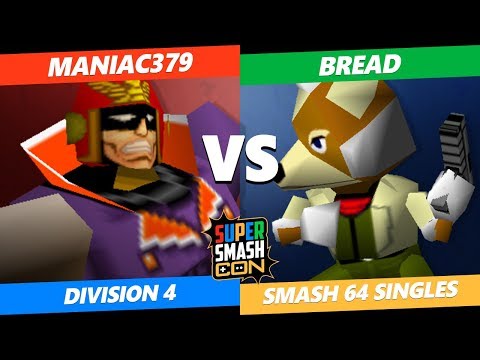 SSC 2019 SSB64 - Maniac379 (Captain Falcon) Vs. Bread (Fox) Smash 64 Tournament Division 4