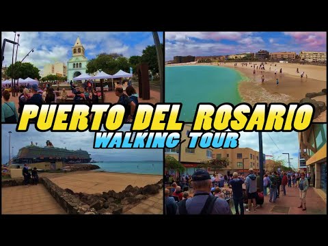 PUERTO DEL ROSARIO Walking Tour || Fuerteventura - Canary Islands (4k)