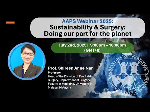 AAPS Webinar 2025 - Sustainability and Surgery