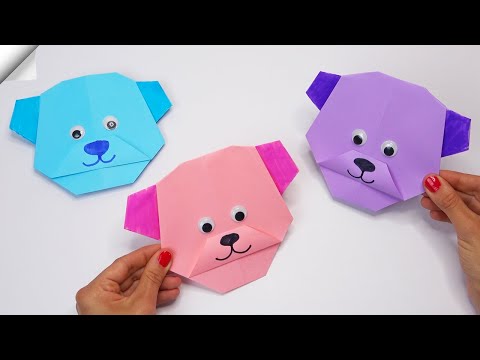 DIY christmas How to make paper bear Easy paper crafts Moving paper toys