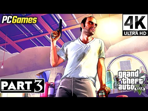 GTA 5 Gameplay Walkthrough Part 3 | 4K Ultra 60FPS PC | - No Commentary