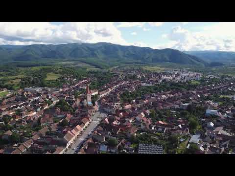 Bird's Eye View of Cisnadie, Transylvania / Romania - Mavic Mini
