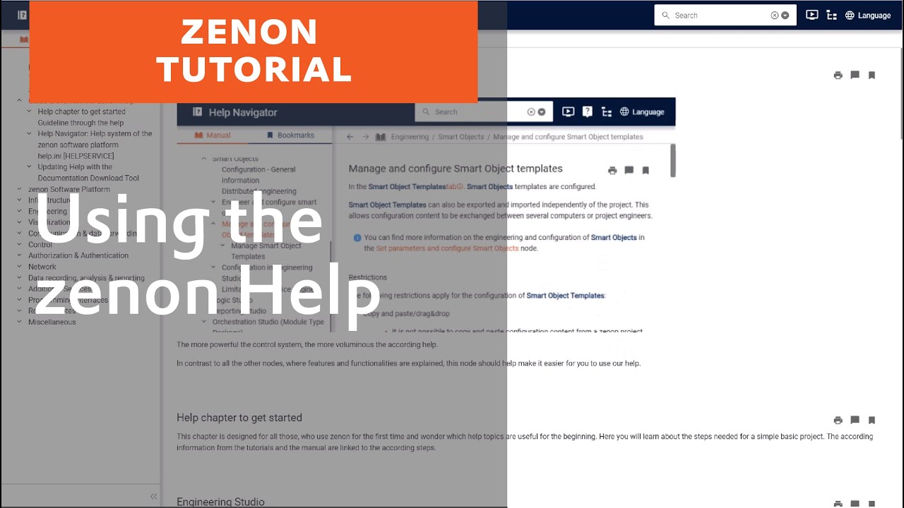 Using the zenon Help