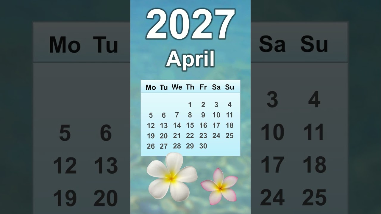 April 2027 Calendar
