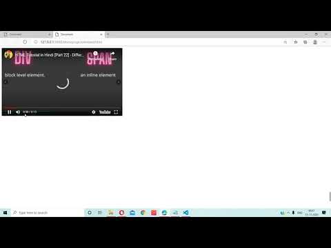 HTML Tutorial in Hindi [Part 33] - How to Embed a YouTube Video in HTML Webpage.