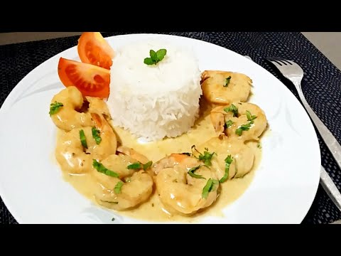 Creamy Garlic Prawns Recipe! Creamy Garlic Prawns Indian Style