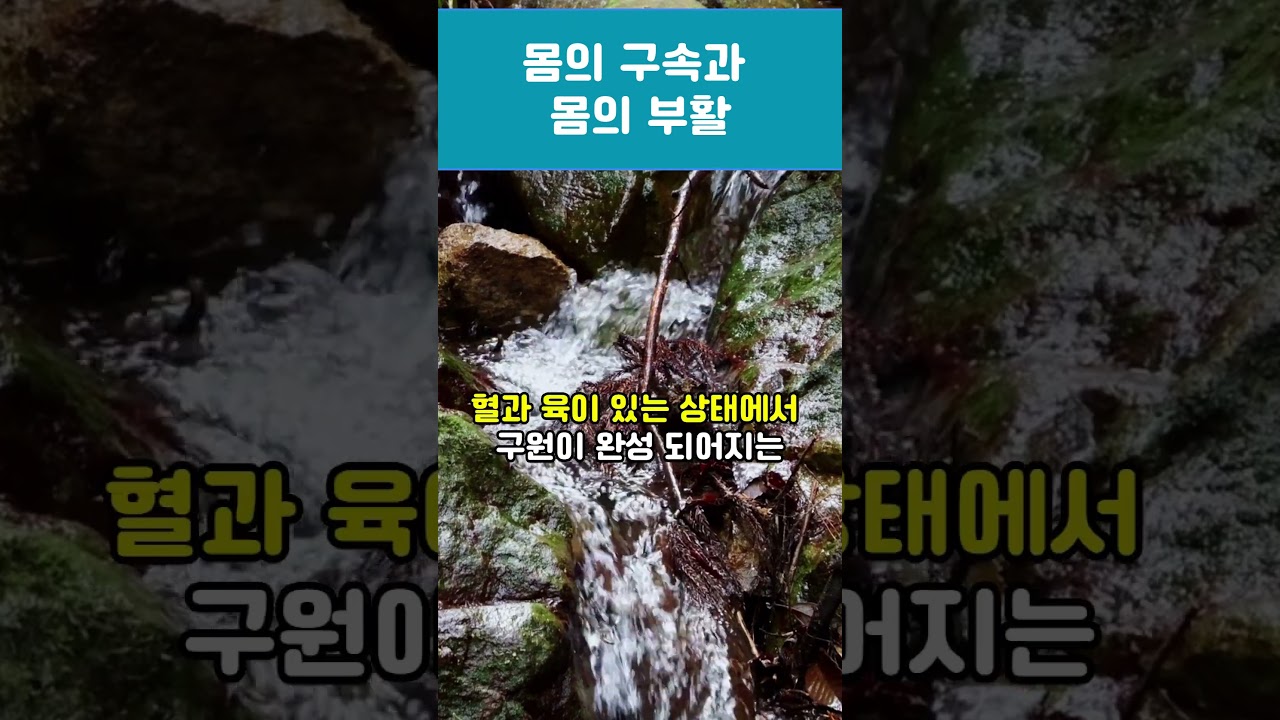 몸의 구속(육체구원)과, 신령한몸의 부활(영육구원)