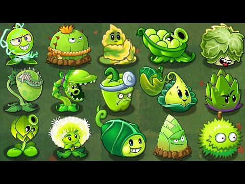 All GREEN Premium Plants Max Level Power-Up! in Plants vs Zombies 2